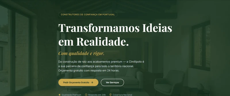 Projeto de website — página de conversão