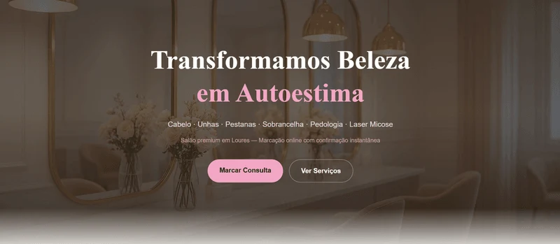 Projeto de website — secção de produto