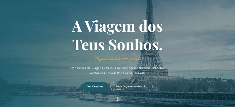 Projeto de website — layout editorial